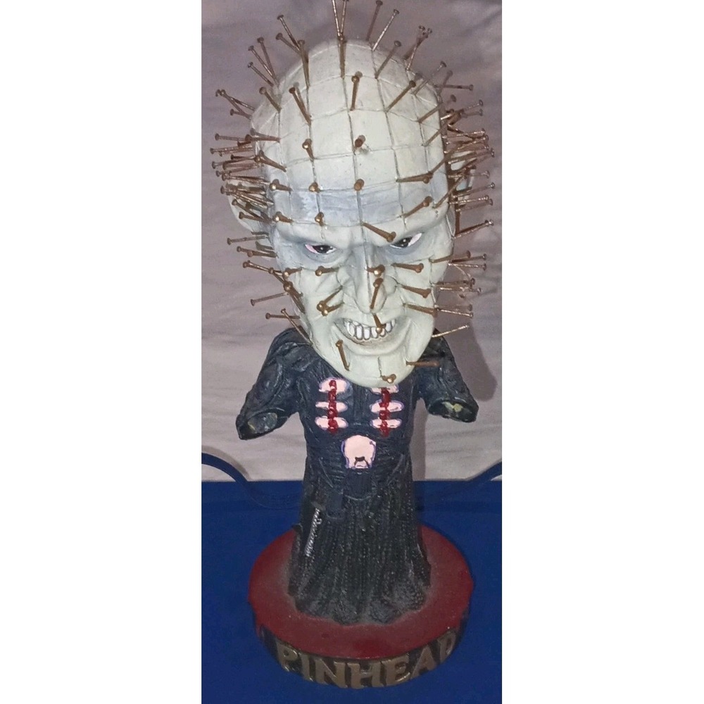 VTG Hellraiser Pinhead Head Knocker 8" 2003 Bobblehead Figure Horror Collectible